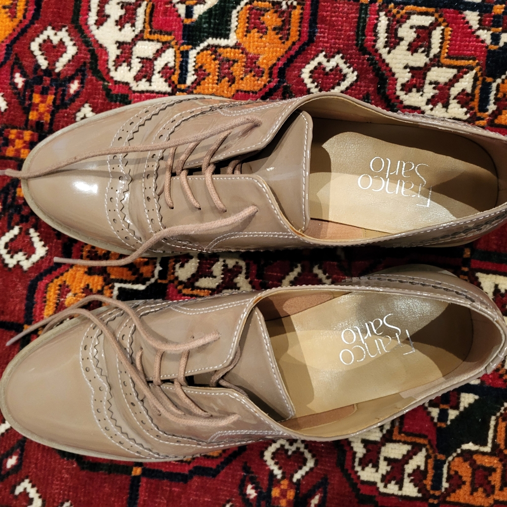 Franco Sarto Tan Oxford Shoes